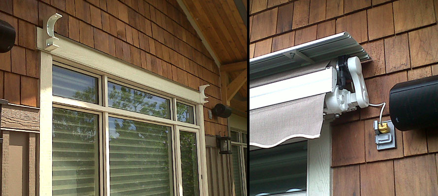 Awning installation detail