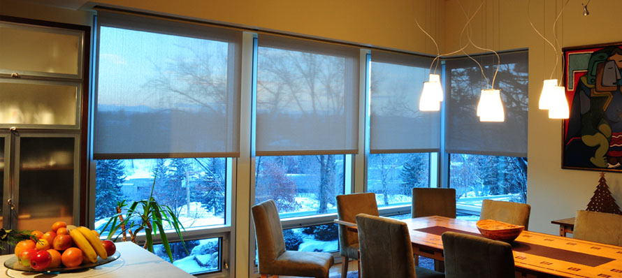 Roller Shades – Dining room