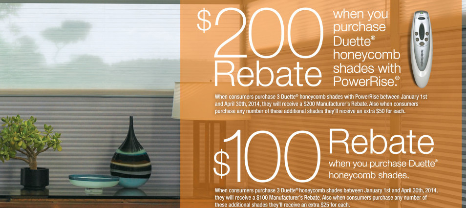Hunter Douglas Promo January 1st – April 30th, 2014