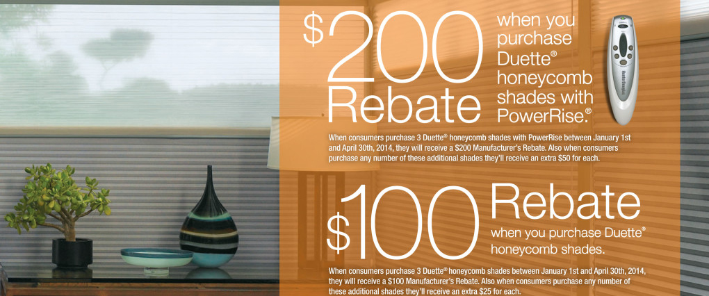 Hunter Douglas Promo January 1st – April 30th, 2014