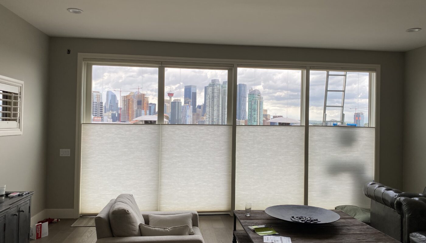 Honeycomb motorized shades (light filtering)