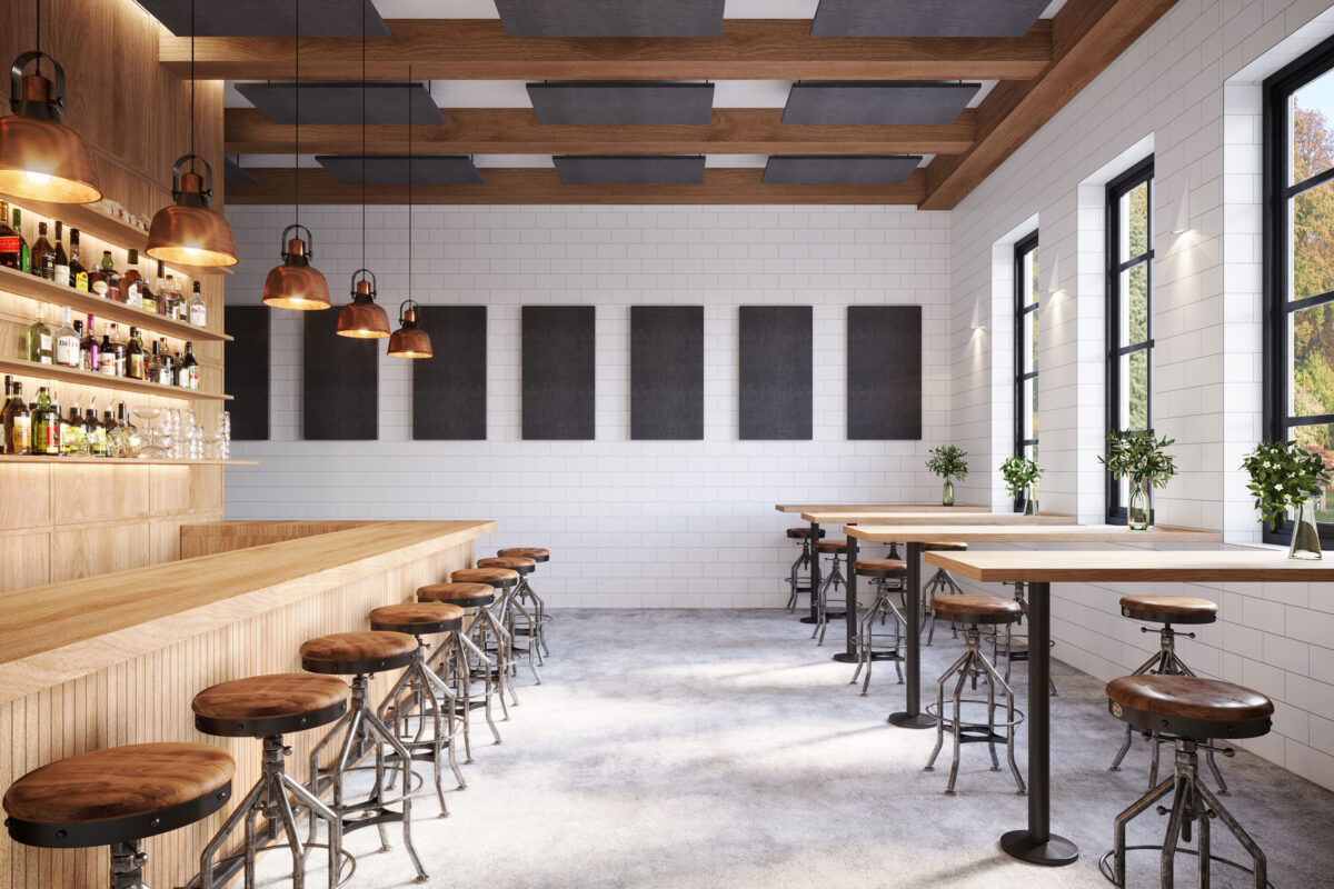 Primacoustic wall panels restaurant